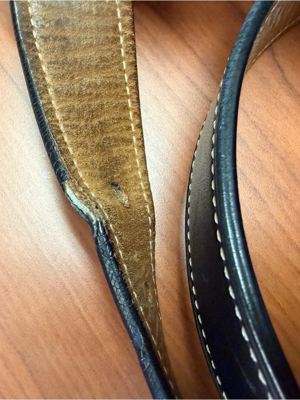 Coach Black Leather Belt Contrast Stitch Silver Buckle 32/80cm Made in India